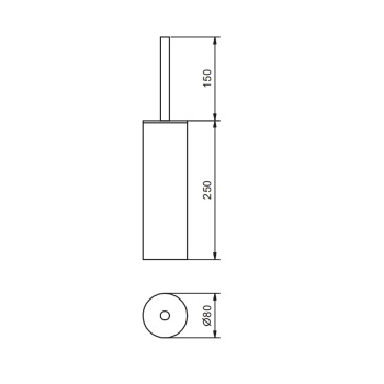 Ершик для унитаза Fantini Young напольный, черный матовый 96 13 7646