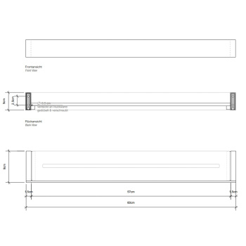 Душевая полка Decor Walther Brick DA60 60x9 акриловое белое стекло, хром 593800