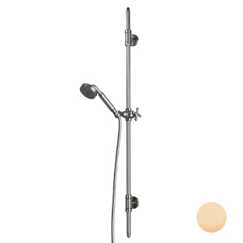 Bossini Liberty Душевой гарнитур с штангой, ручным душем и шлангом, цвет: античная латунь D19001.022