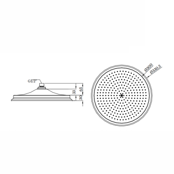 Насадка душевая 12 Burlington Arcade V60/ARCV60 CHR хром