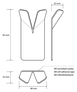 Двойной крючок Bemeta Niva 101106035 хром
