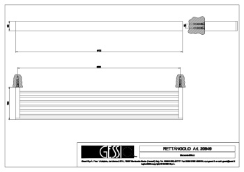 Полка для душа Gessi Rettangolo 20949.707 Black Metal Brushed PVD