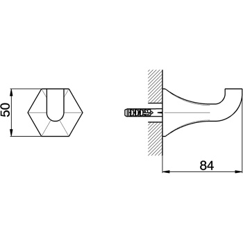 Крючок Cisal Cherie хром CE09071021