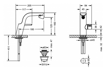Смеситель для биде Jorger Exal 632.10.111.065 platinum