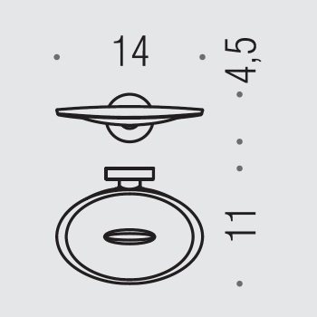 Мыльница подвесная Colombo Plus PVD графит полированный W4901.GL