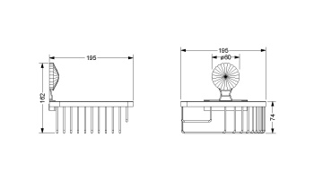 Полка решетка Jorger Cronos 637.00.106.000 chrome
