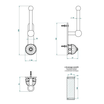 Держатель туалетной бумаги THG Amboise Malachite A1J-F01-542 золото