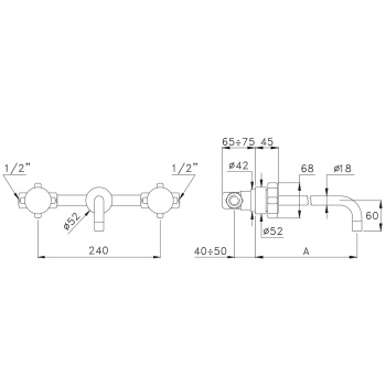 Встраиваемый смеситель для раковины Stella Aster 3863ar AT 01002 CR00 хром