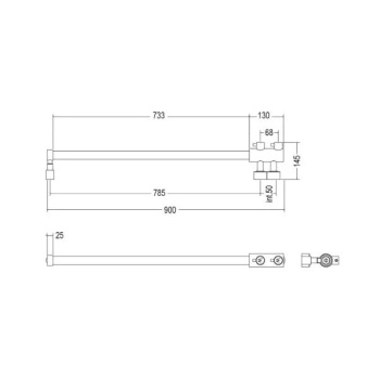 Полотенцесушитель водяной Margaroli Acrobaleno MA0416NN0002CR 90x4 хром