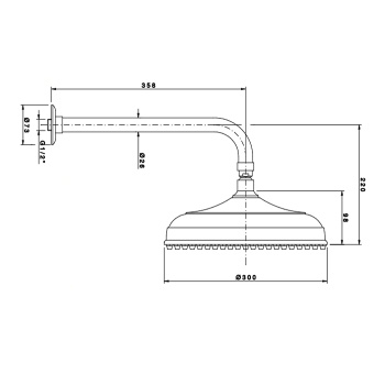 Верхний душ Nicolazzi Doccia 30см, silk 5704SE30