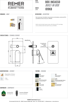 Смеситель для душа Remer Infinity  золото брашированное I09KBBG