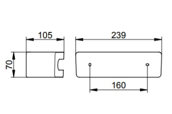 Корзинка для душа Keuco Elegance 11658350001 титан чёрный шлифованный\антрацит