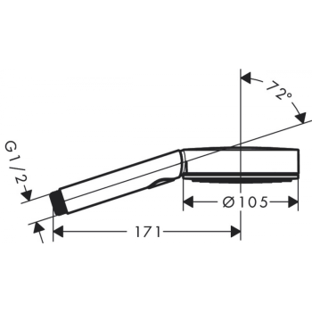 Ручной душ Hansgrohe Pulsify Select 105 3jet Relaxation 24110700, матовый белый