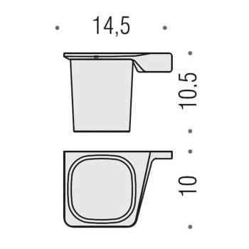 Стакан подвесной Colombo Alize SX, хром/матовое стекло B2502S.CR-VAN