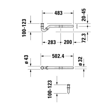 Сифон для биде Duravit 1 1/4&quot; 0050270000