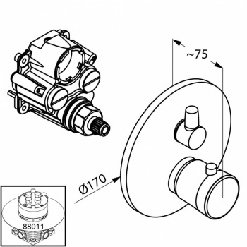 Смеситель для душа Kludi Balance 528359175, белый