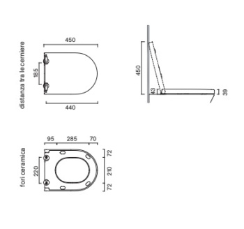 Сиденье для унитаза 45×35 Catalano SFERA с микролифтом Bianco lucido 0551100001