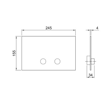 Клавиша смыва Fantini Af/21 для GEBERIT SIGMA8, SIGMA12, черный матовый 91 13 8402