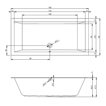 Акриловая ванна Riho 190x90 BT0500500000000 (B136001005)