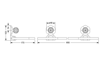 Полка для ванной Jorger Florale Crystal 600.00.009.000 chrome