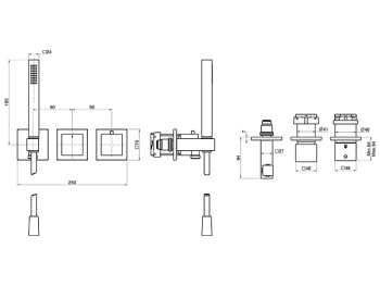 Встроенный термостатический смеситель для душа Fima Carlo Frattini FIMATHERM F3989WX9CR