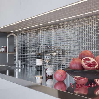 Керамическая мозаика Starmosaic Metal 25x25 Silver Glossy (cio917jy) 302.5x302.5 шт