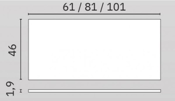 Столешница накладная Nofer на тумбу для раковины-чаши FLAT 81x46 EP081.W белый