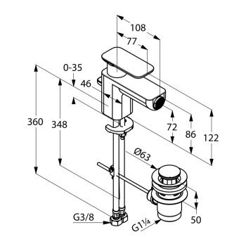Смеситель для биде Kludi E2 492160575