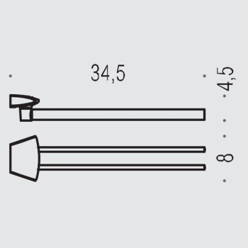 Полотенцедержатель двойной Colombo Land 34.5см хром B2813.CR