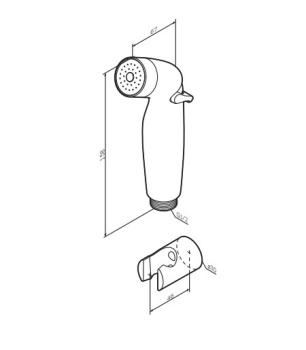 Гигиеническая лейка с держателем AM.PM F0201932