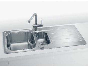 Кухонная мойка Alveus Line Maxim 10 1089610, в комплекте с сифоном сталь