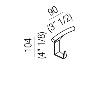 Крючок Agape Memory, подвесной, глянец AMEM864A