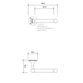 Держатель туалетной бумаги Decor Walther Classic TPH1 подвесной, золото 510720
