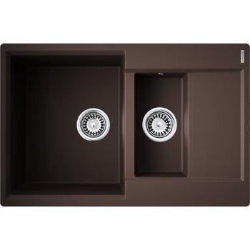 Мойка кухонная Omoikiri Daisen 78-2T-DC темный шоколад 4993534
