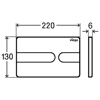 Система инсталляции для унитаза Viega Prevista Dry с креплением и клавишей смыва