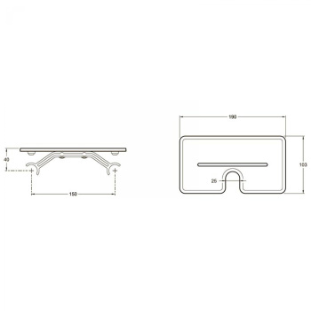 Полка для смесителя и душевой системы Jacob Delafon Metro E24316-BL, черный матовый