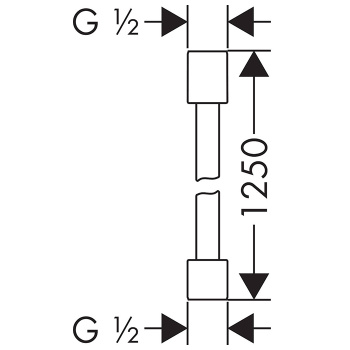 Axor Starck Шланг 1250 мм, цвет: черный матовый 28282670
