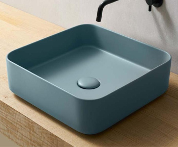 Раковина накладная Cielo Shui Comfort SHCOLAQ40 PL 40 см голубой