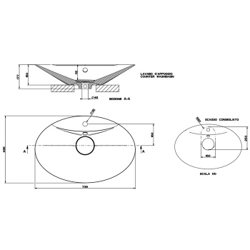 Накладная раковина Gessi 45905.521 Cristalplant Matt White