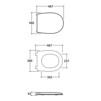 Крышка-сиденье Globo Grace с механизмом плавного опускания цвет белый GR022BI