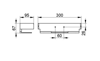Корзинка для душа Keuco Edition 11 11159370000 с стеклоочистителем, черный матовый