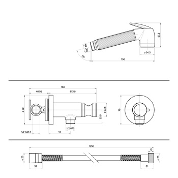 Гигиенический душ Bossini Nikita E37008B.021