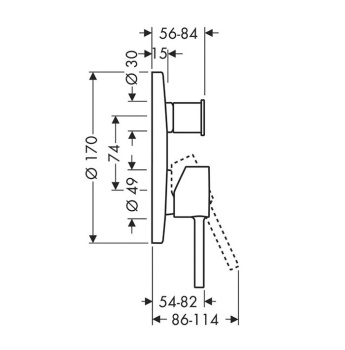 Axor Starck Смеситель для ванны, однорычажный, СМ, внешняя часть, цвет: хром 10416000
