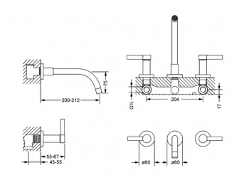 Смеситель для раковины Jorger Charleston Royal 619.30.360.000 хром