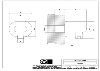 Шланговое подключение Gessi Goccia 33769.299 Matte Black
