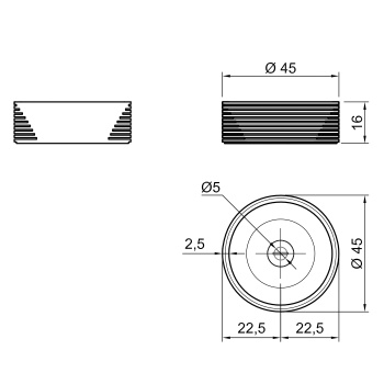 Раковина Antonio Lupi Introverso 45х45, без отв., Marmo Carrara А0002423685