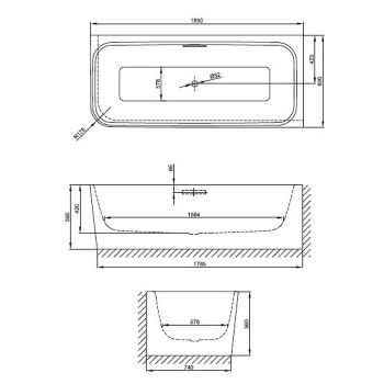 Стальная ванна Bette Art 180x80 3480-000 CELHK PLUS