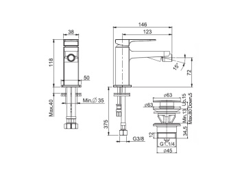 Смеситель для биде Fima Carlo Frattini NEXT Fima F3942NCR