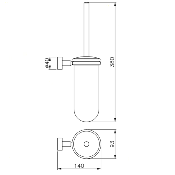 Туалетный ёршик настенный Nicolazzi Accessori Bagno Minimale хром 1490MCR