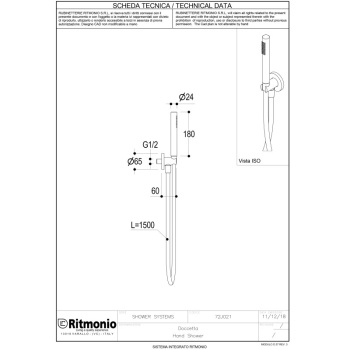 Душевой комплект Ritmonio Shower хром 72J021CRL